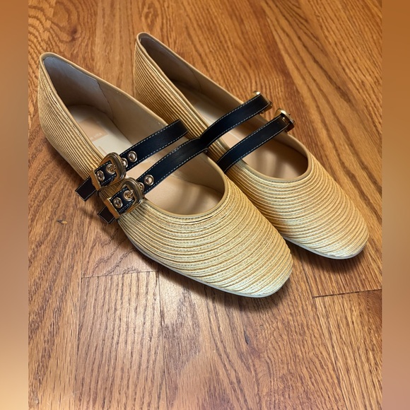 NEW Baylee Ballet Flats Natural Raffia - Picture 2 of 7